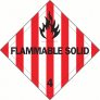 Class 4 Flammable Solid, 4″ x 4″ Vinyl Labels. Roll of 250 pcs. 20RY47-f