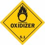 Class 5 Oxidizing Agents & Organic Peroxides, 4″ x 4″ Vinyl Labels. Roll of 250 pcs. 20RY49