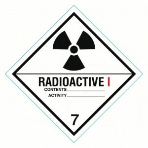 Class 7 Radioactive 1 Materials, 4″ x 4″ Vinyl Labels. Roll of 250 pcs. 8W352