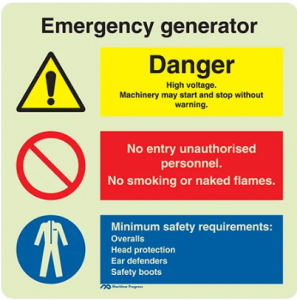 Emergency generator – Maritime Progress 300X300MM RIGID PVC, 12″ x 12″ 3135MM