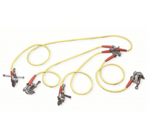 Grounding Set for Grounding. 4-Way. C Clamp with flat lower jaw