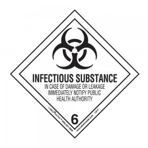 Labelmaster SLR17 Infectious Substance Worded Label, PVC-Free Film, Hazmat, 4″ x 4″ (Pack of 500)
