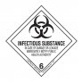 Labelmaster SLR17 Infectious Substance Worded Label, PVC-Free Film, Hazmat, 4″ x 4″ (Pack of 500)