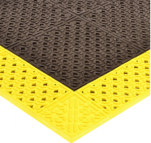 Double Duty Deck Mat, Modular One straight side; 3-Sided Yellow Bevel Edges CD2436-YB