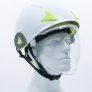 DELTA PLUS ONYX2BJ SAFETY HELMET W/ VISOR & CHIN STRAP, WHITE