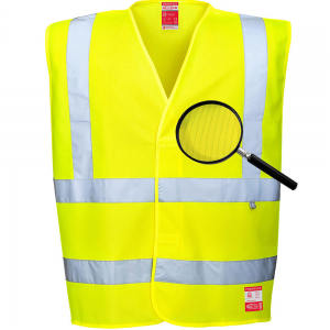 PORTWEST FR71 HI-VIS ANTI STATIC VEST, YELLOW