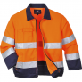 PORTWEST TX70 MADRID HI-VIS CONTRAST BOMBER JACKET ORANGE/NAVY