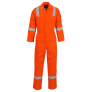 PORTWEST FR21 LIGHTWEIGHT FR COVERALL ORANGE 210GM ATPV 9.1 CAL