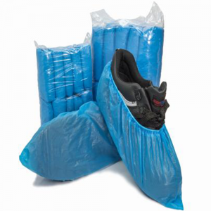 PPESAFETY CPE DISPOSABLE SHOE COVER, BLUE