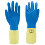 PPESAFETY 2113 NEOPRENE/LATEX GLOVE BLUE/YELLOW, 13