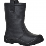 PORTWEST FW29 STEELITE RIGGER BOOT SCUFF CAP S3 CI, BLACK