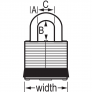 MASTER LOCK 3RED PADLOCKS