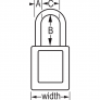 MASTER LOCK 406KAMKBLU ZENEX SAFETY PADLOCKS