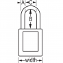 MASTER LOCK 406MKGRN ZENEX SAFETY PADLOCKS
