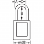 MASTER LOCK 406MKW417BLK ZENEX SAFETY PADLOCKS