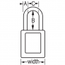 MASTER LOCK 410BLU ZENEX SAFETY PADLOCKS
