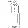 MASTER LOCK 410KABLU ZENEX SAFETY PADLOCKS