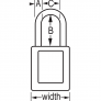 MASTER LOCK 410KAMKLTW417RED ZENEX SAFETY PADLOCKS