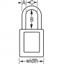 MASTER LOCK 410KAMKLTW417YLW ZENEX SAFETY PADLOCKS
