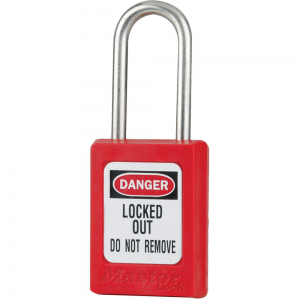 MASTER LOCK S33RED ZENEX SNAP LOCK SAFETY PADLOCK KEYED DIFFERENT