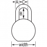 MASTER LOCK 220 SOLID BODY PADLOCK
