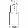 MASTER LOCK 7050 PROSERIES SOLID STEEL LOCK