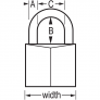 MASTER LOCK 141DLF SOLID BODY PADLOCK