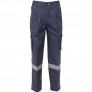 PYROVATEX FRC JACKET & PANTS W/ REFLECTIVE STRIPES, NAVY BLUE