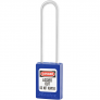 MASTER LOCK S33LTBLU GLOBAL ZENEX SNAP LOCK SAFETY PADLOCK KEYED DIFFERENT, EXTRA LENGTH SHACKLE