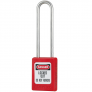 MASTER LOCK S33LTRED GLOBAL ZENEX SNAP LOCK SAFETY PADLOCK KEYED DIFFERENT, EXTRA LENGTH SHACKLE