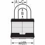 MASTER LOCK 1KALF LAMINATED PADLOCK