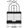 MASTER LOCK 21NKA LAMINATED PADLOCK