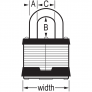 MASTER LOCK 21NKALJ LAMINATED PADLOCK