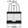MASTER LOCK 3KALF LAMINATED PADLOCK